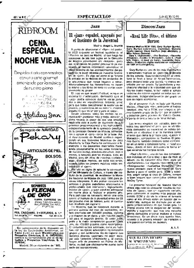 ABC MADRID 30-12-1985 página 68