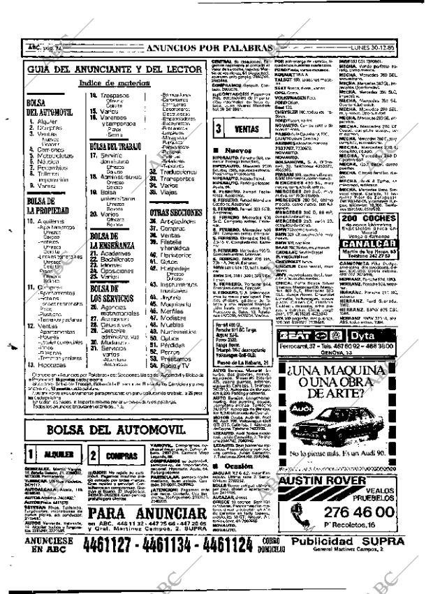 ABC MADRID 30-12-1985 página 74