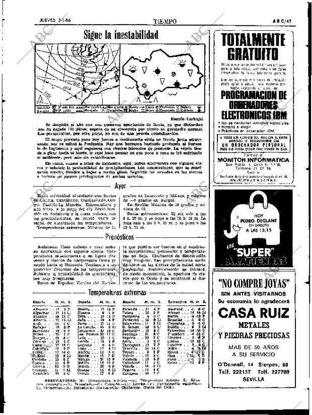 ABC SEVILLA 02-01-1986 página 43