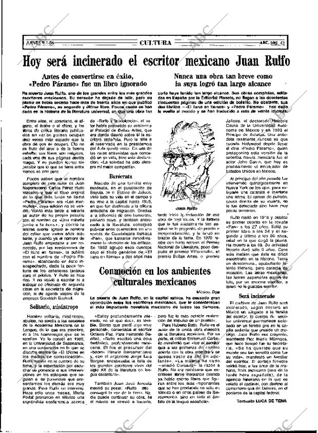 ABC MADRID 09-01-1986 página 43
