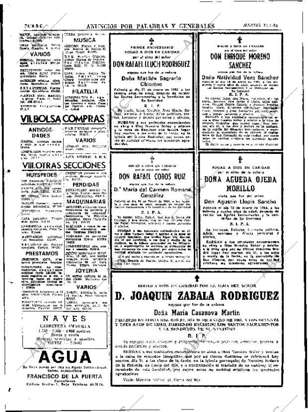 ABC SEVILLA 21-01-1986 página 74