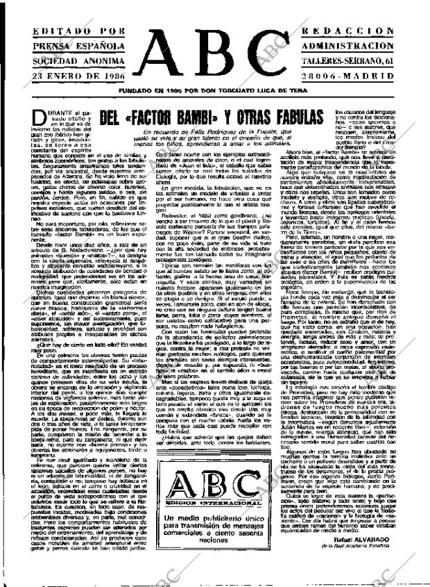 ABC MADRID 23-01-1986 página 3