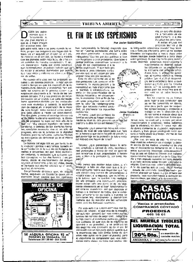 ABC MADRID 23-01-1986 página 34