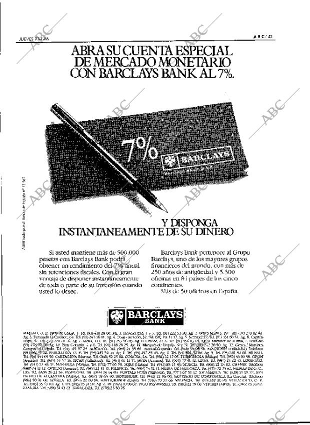 ABC MADRID 23-01-1986 página 43