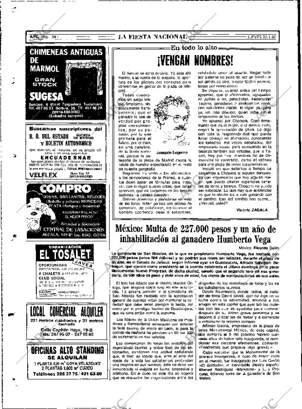 ABC MADRID 23-01-1986 página 54