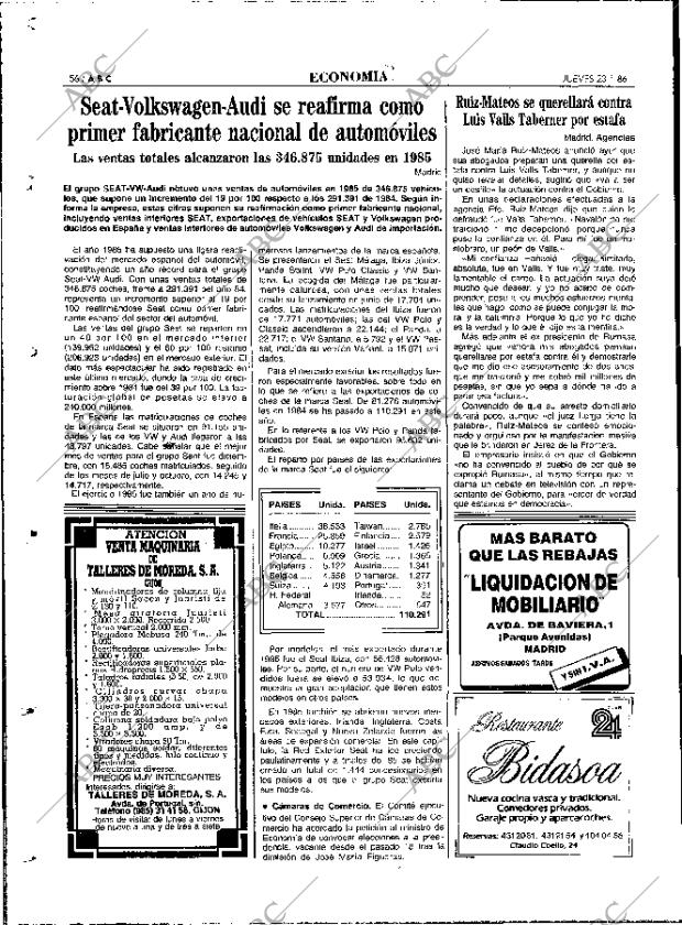 ABC MADRID 23-01-1986 página 56