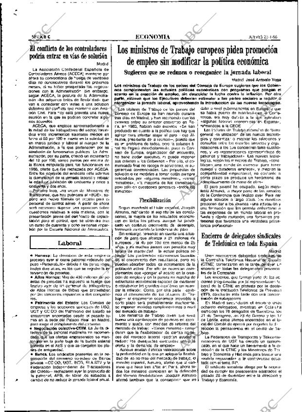 ABC MADRID 23-01-1986 página 58