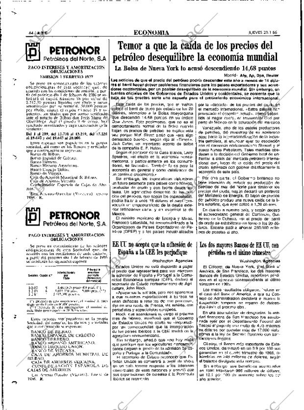 ABC MADRID 23-01-1986 página 64