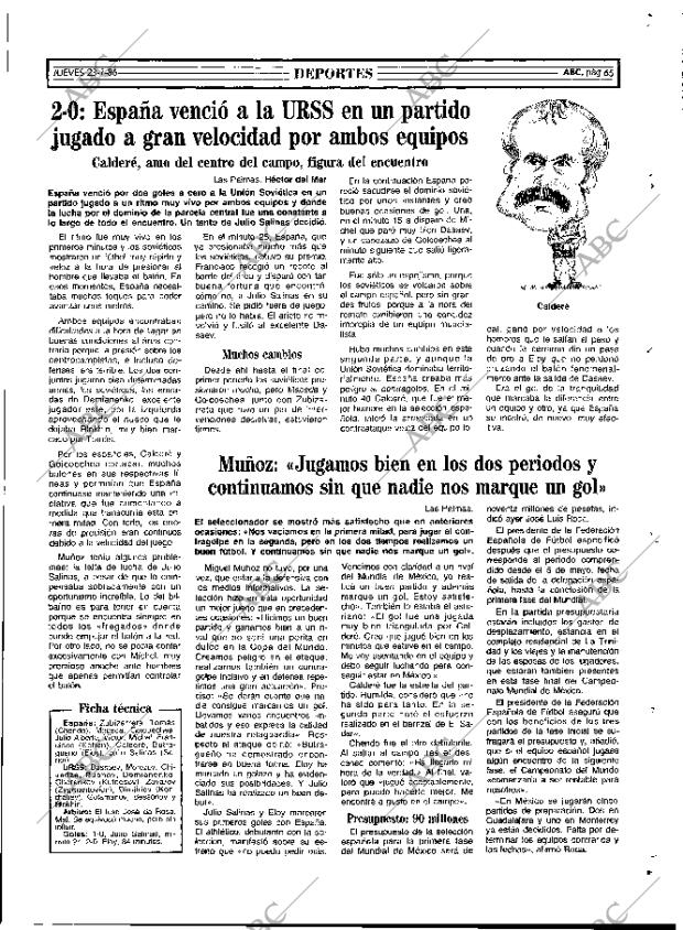 ABC MADRID 23-01-1986 página 65