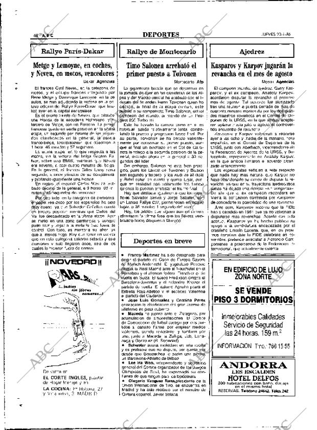 ABC MADRID 23-01-1986 página 68