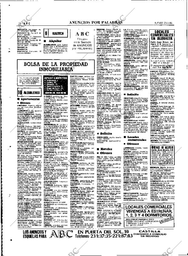 ABC MADRID 23-01-1986 página 78