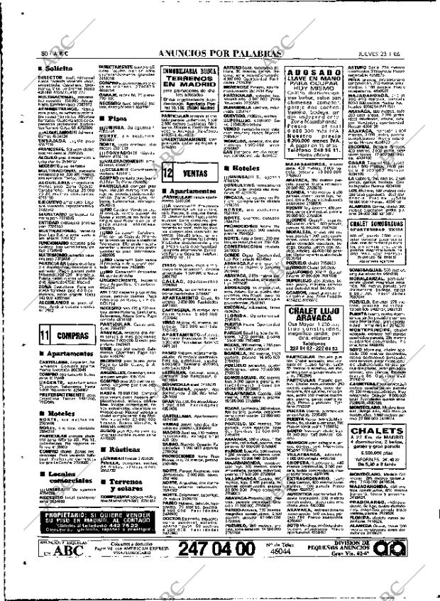 ABC MADRID 23-01-1986 página 80