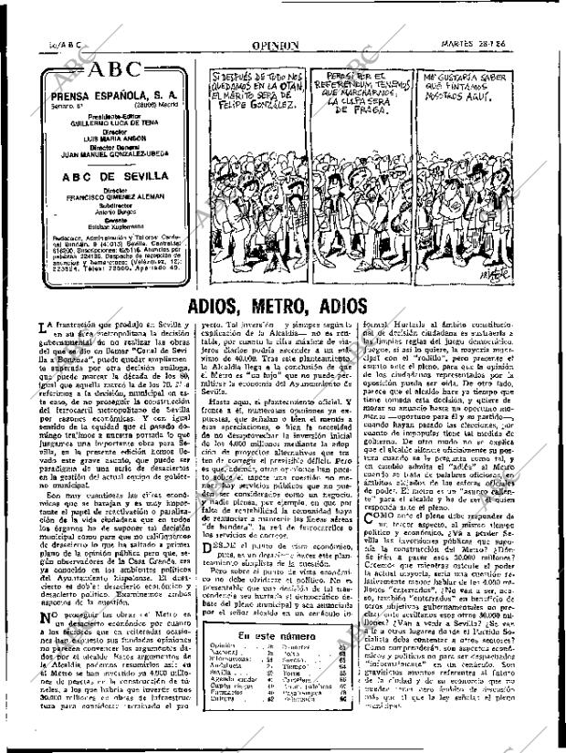 ABC SEVILLA 28-01-1986 página 16