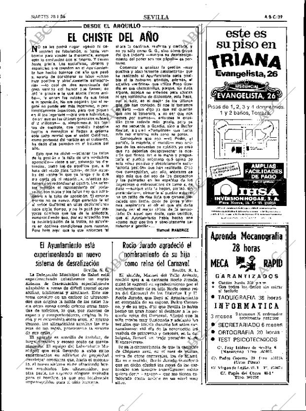 ABC SEVILLA 28-01-1986 página 39