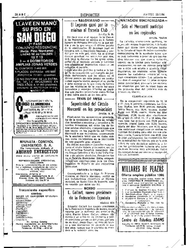 ABC SEVILLA 28-01-1986 página 58