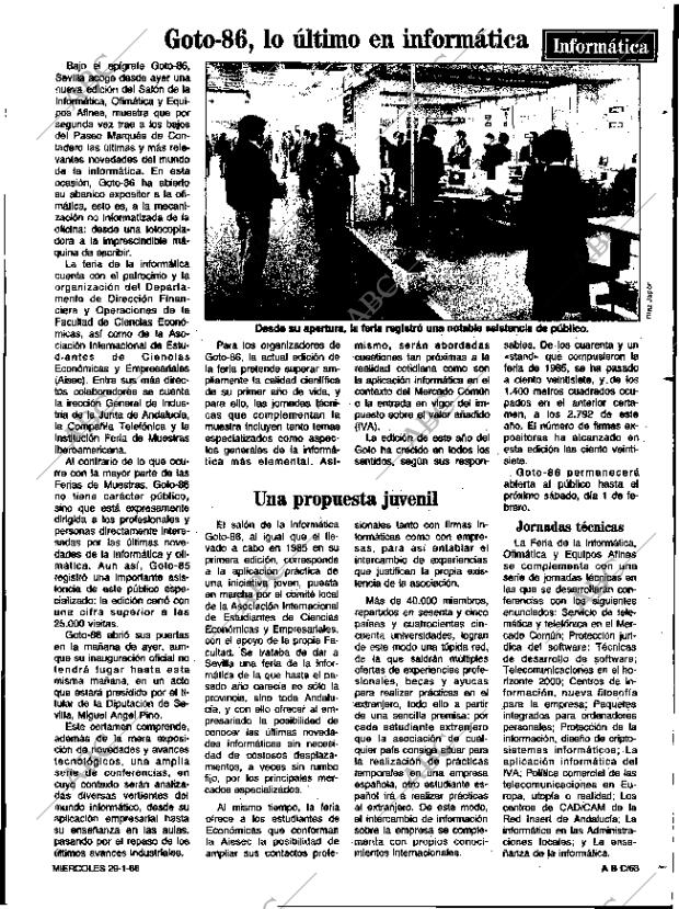 ABC SEVILLA 29-01-1986 página 63