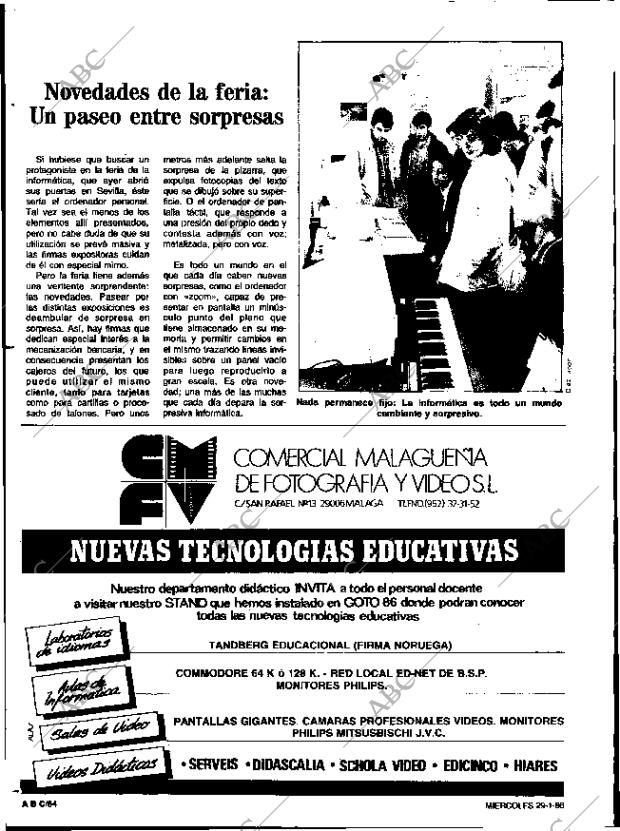 ABC SEVILLA 29-01-1986 página 64