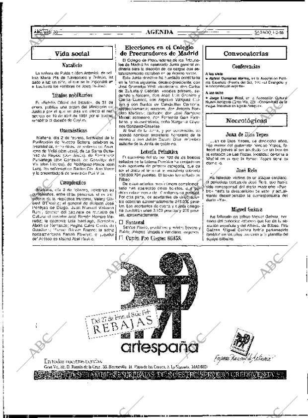 ABC MADRID 01-02-1986 página 30