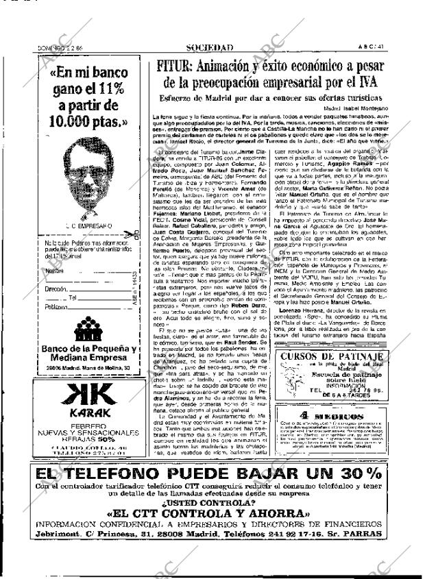 ABC MADRID 02-02-1986 página 41