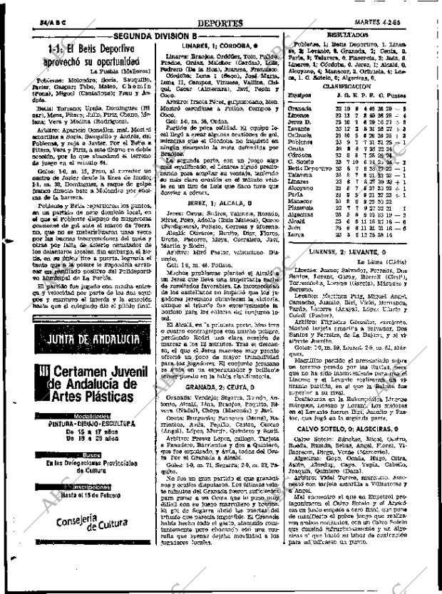 ABC SEVILLA 04-02-1986 página 54