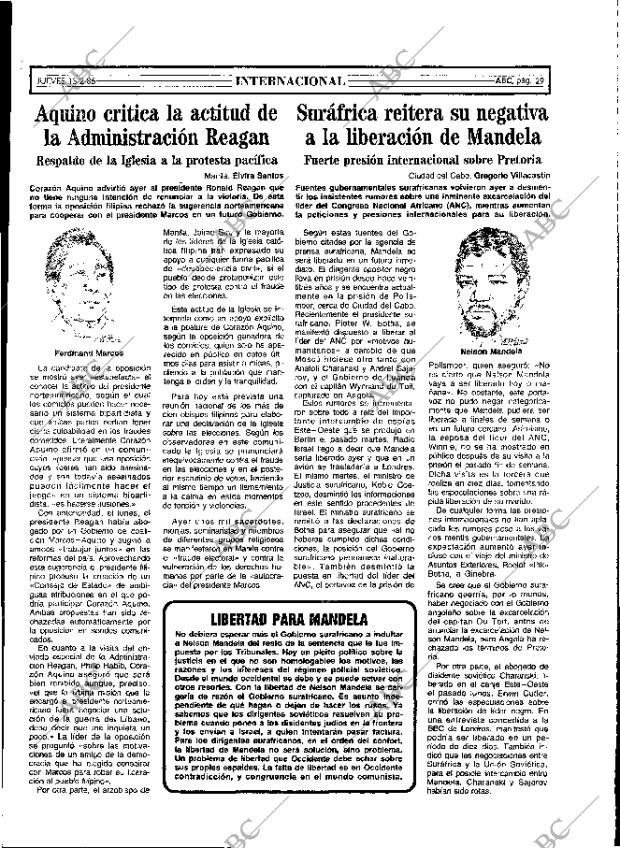 ABC MADRID 13-02-1986 página 29