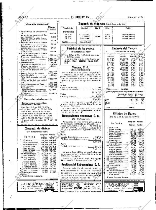 ABC MADRID 15-02-1986 página 62