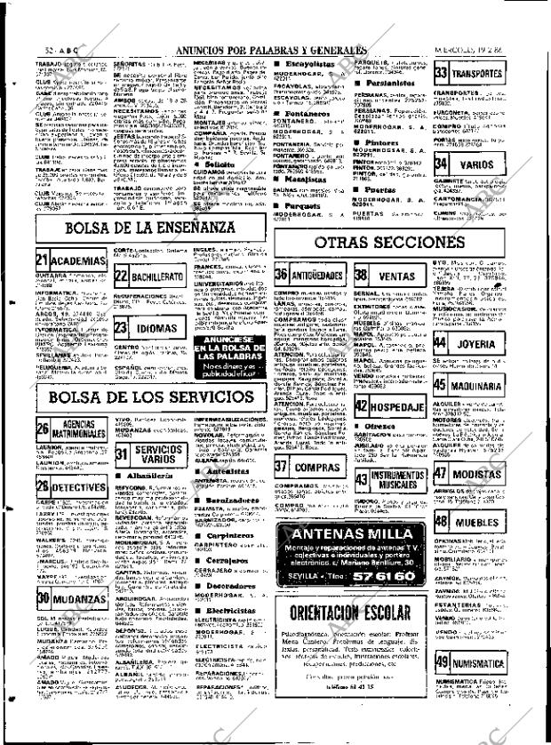 ABC SEVILLA 19-02-1986 página 52