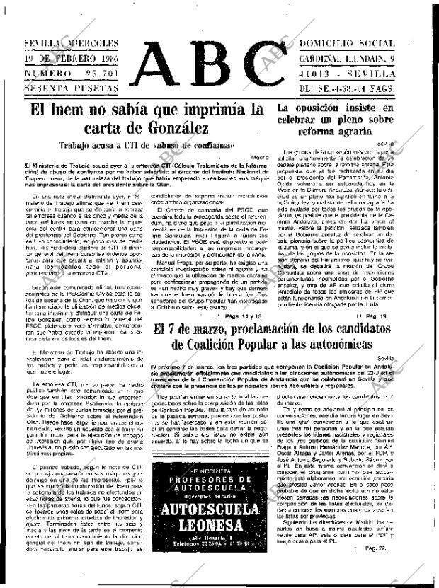 ABC SEVILLA 19-02-1986 página 9