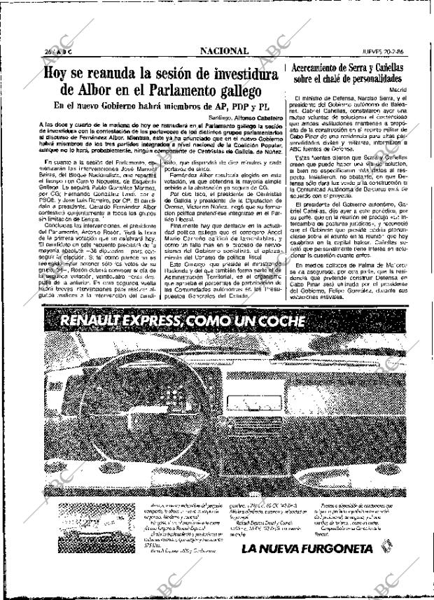 ABC MADRID 20-02-1986 página 26