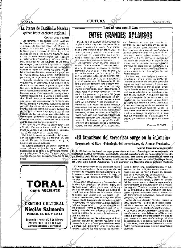 ABC MADRID 20-02-1986 página 54