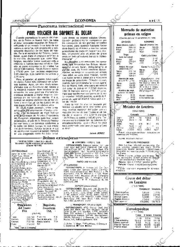 ABC MADRID 20-02-1986 página 71