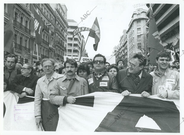 En la imagen, de izquierda a derecha, Enrique Curiel, Jaime Miralles, Nicolás...