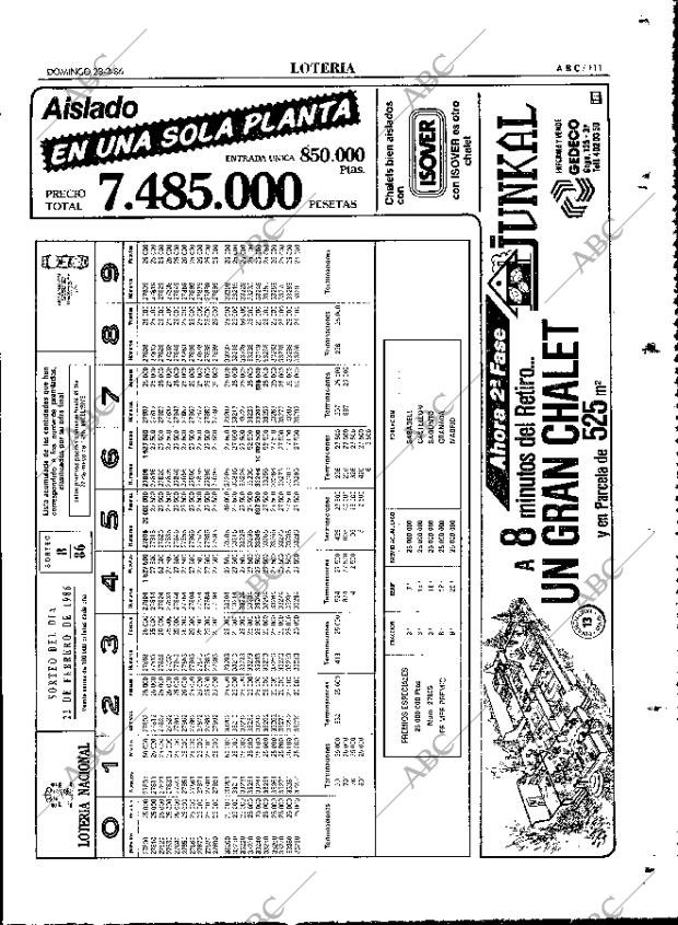 ABC MADRID 23-02-1986 página 111