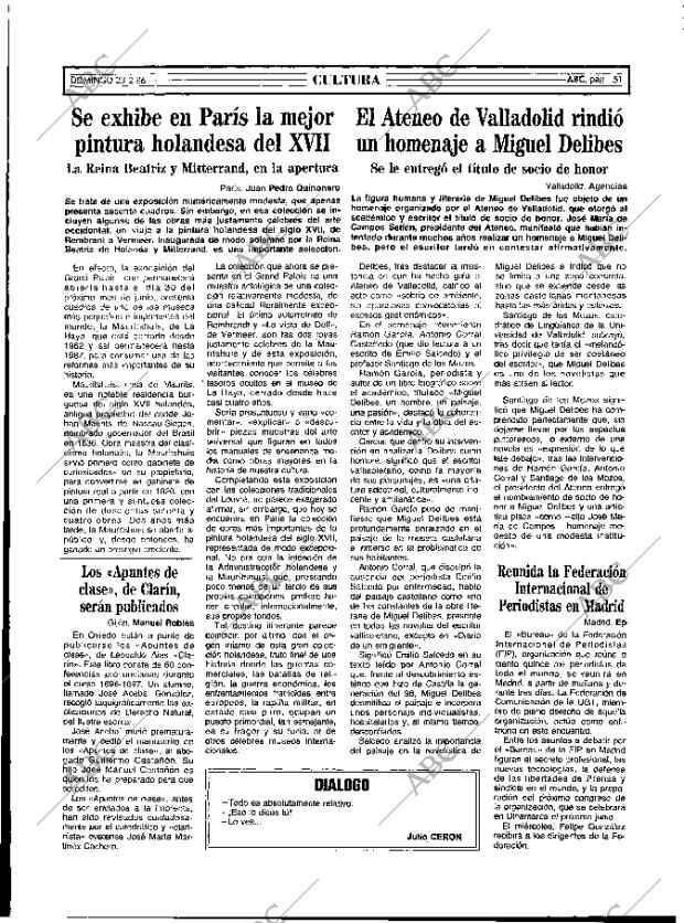 ABC MADRID 23-02-1986 página 51