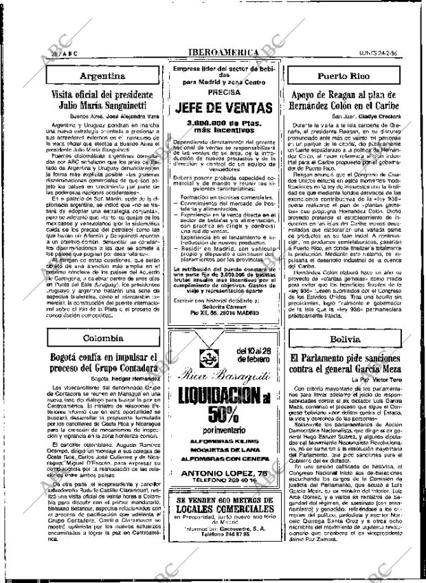 ABC MADRID 24-02-1986 página 28