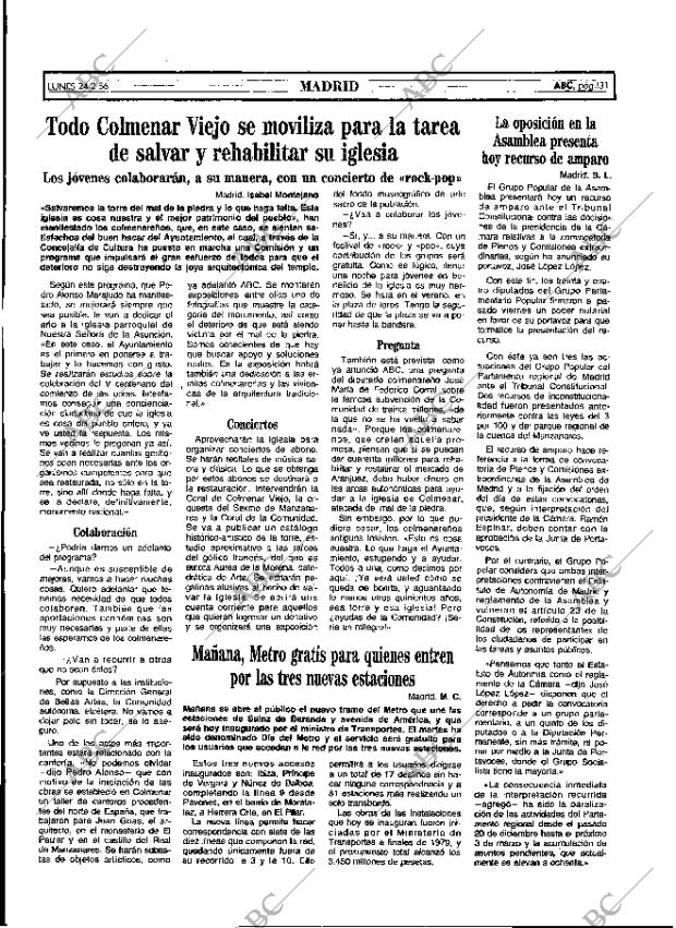 ABC MADRID 24-02-1986 página 31