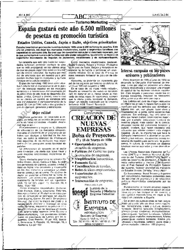 ABC MADRID 24-02-1986 página 40