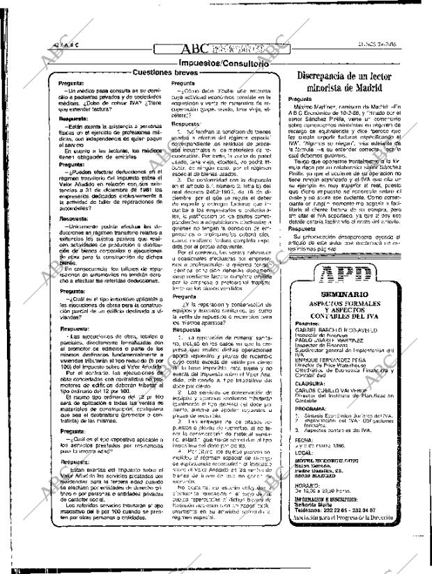 ABC MADRID 24-02-1986 página 42