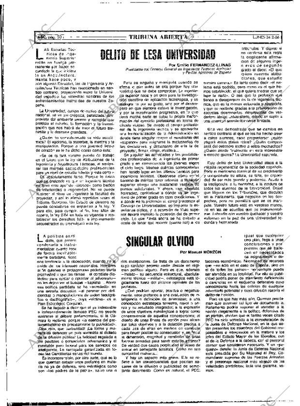 ABC MADRID 24-02-1986 página 50