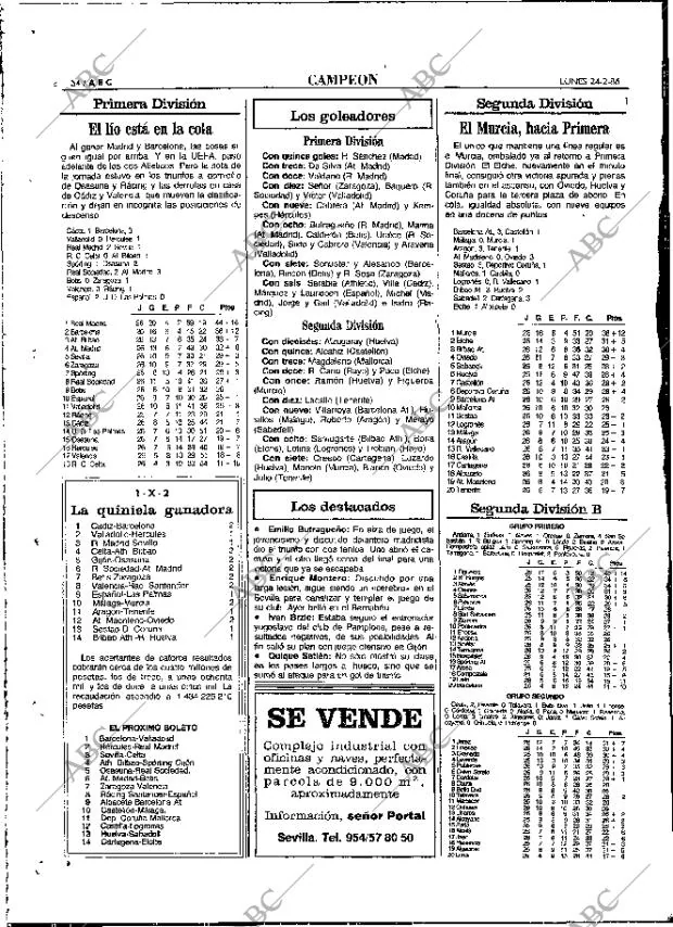 ABC MADRID 24-02-1986 página 54