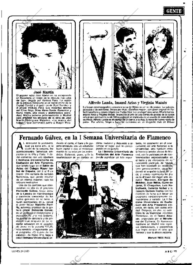 ABC MADRID 24-02-1986 página 95