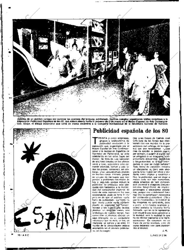 ABC MADRID 24-02-1986 página 98