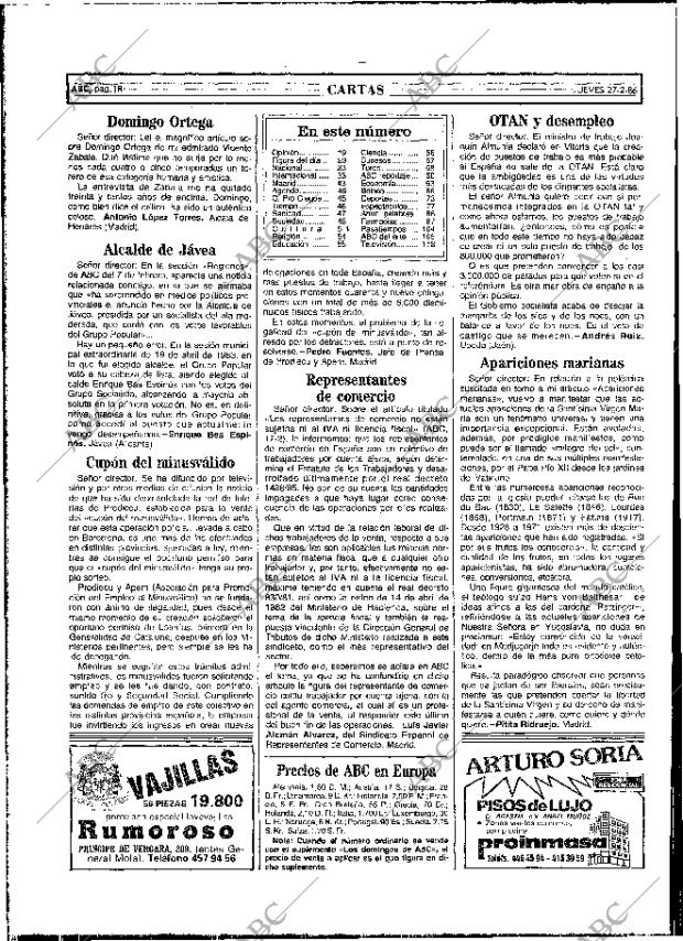 ABC MADRID 27-02-1986 página 18