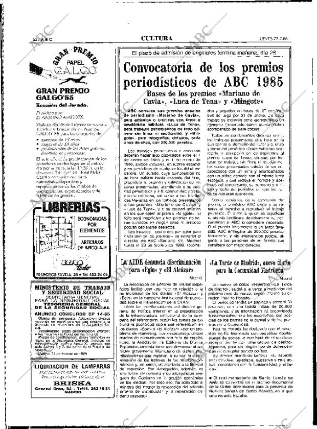 ABC MADRID 27-02-1986 página 52