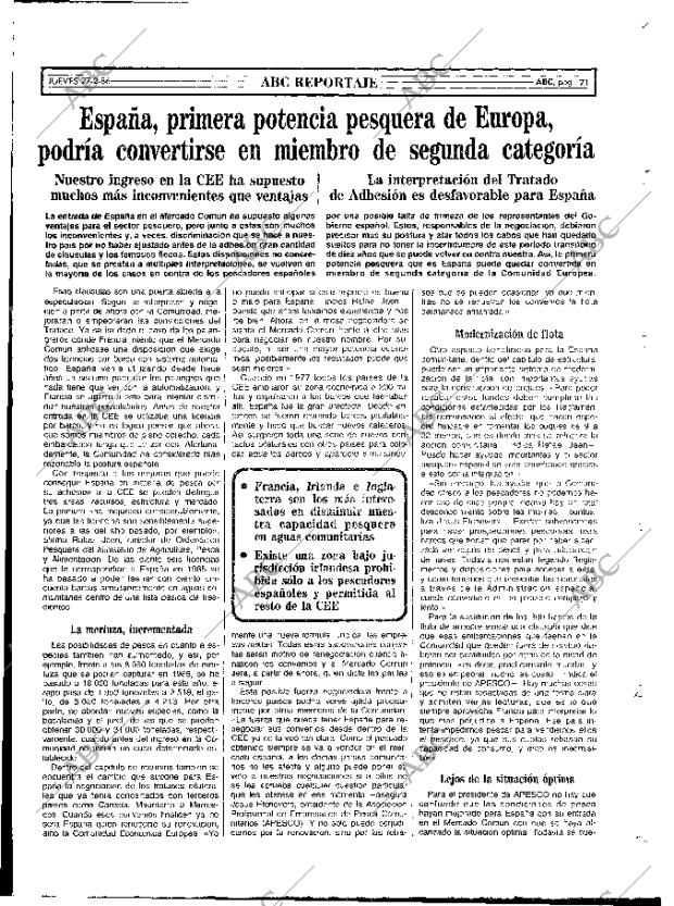 ABC MADRID 27-02-1986 página 71