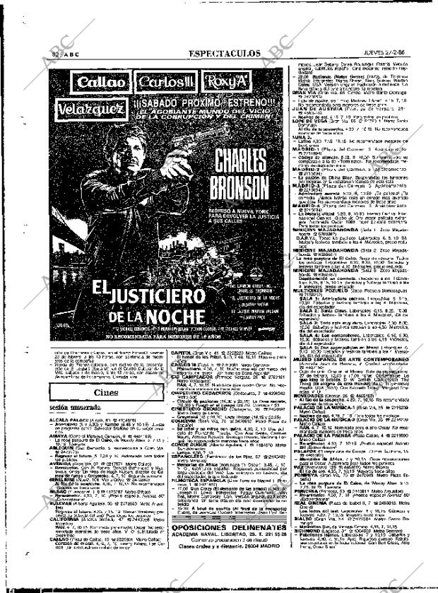 ABC MADRID 27-02-1986 página 82