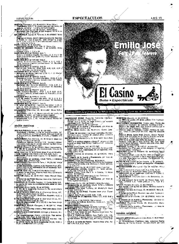 ABC MADRID 27-02-1986 página 83