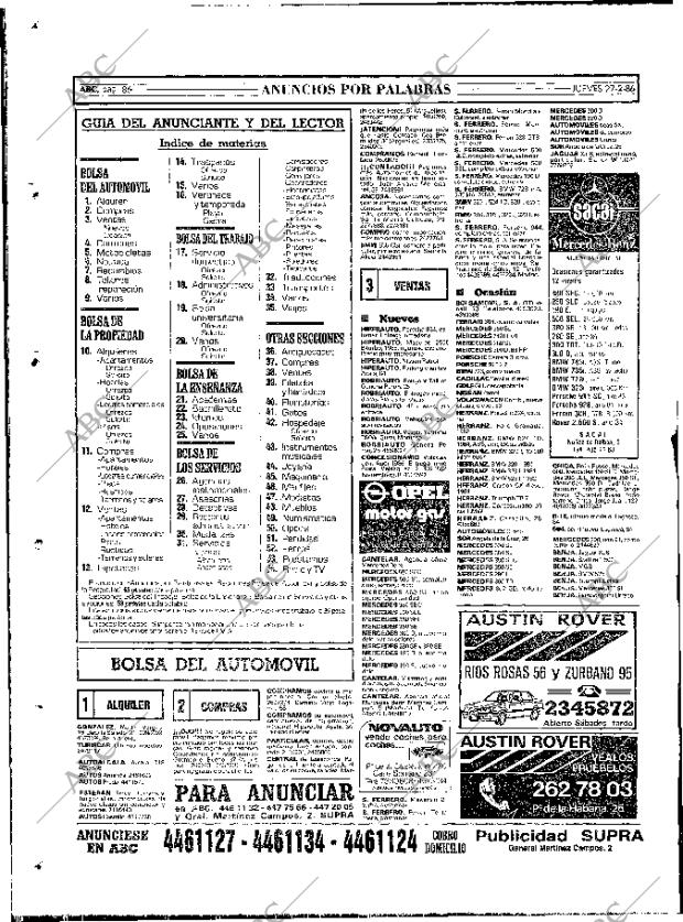 ABC MADRID 27-02-1986 página 86