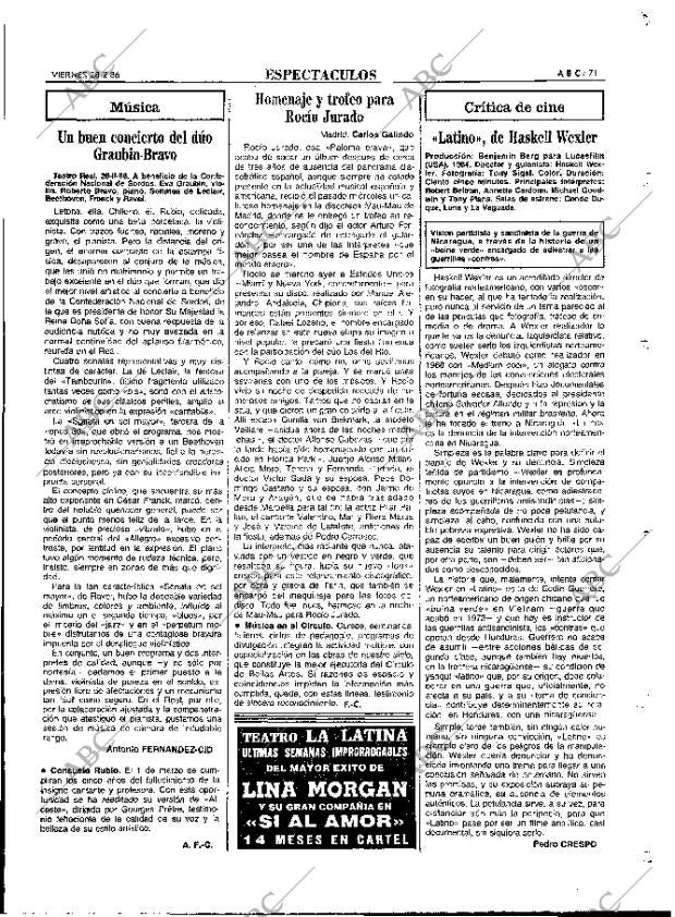 ABC MADRID 28-02-1986 página 71