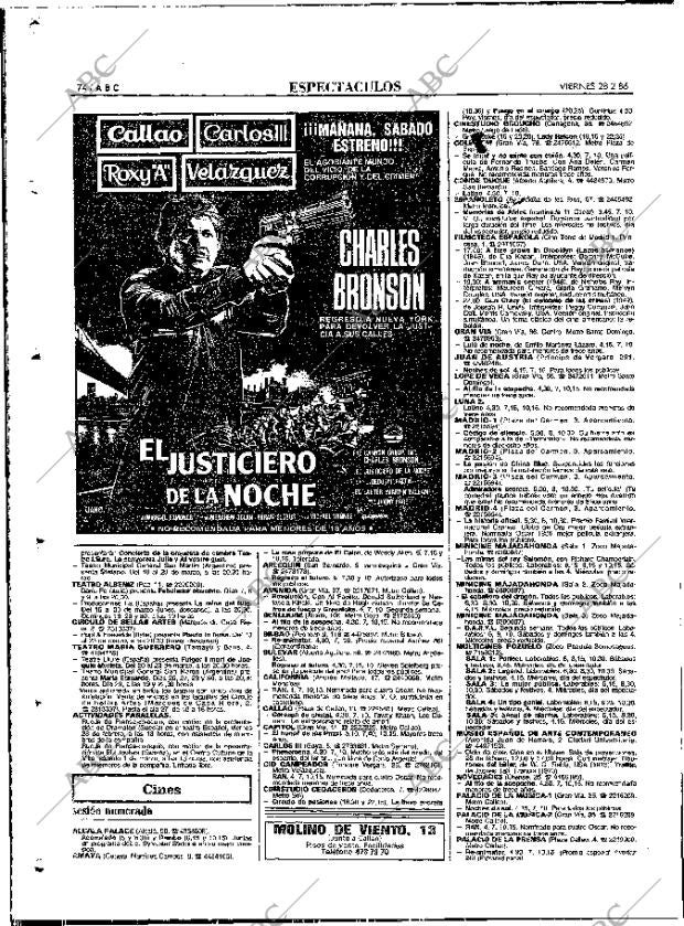 ABC MADRID 28-02-1986 página 74